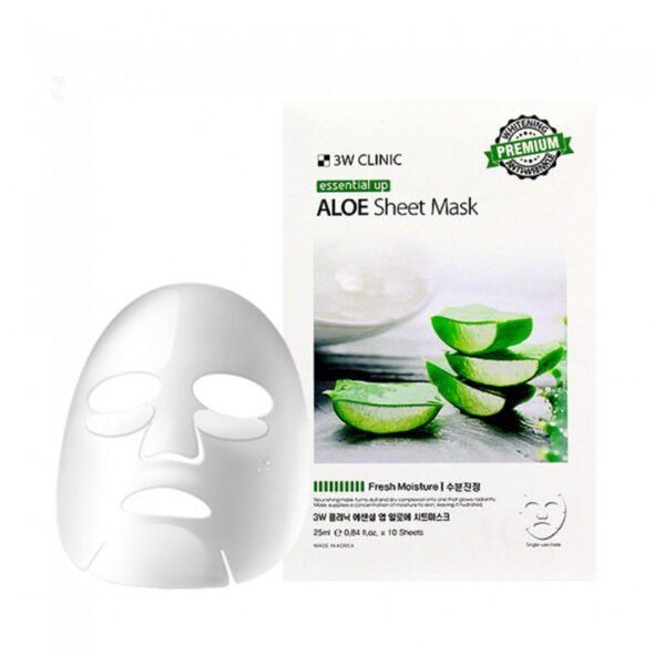 3W Clinic Essential Up Aloe Sheet Mask