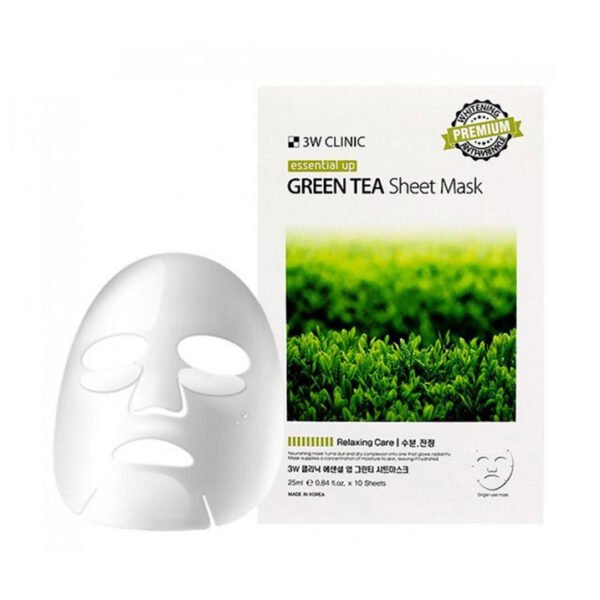 3W Clinic Essential Up Green Tea Sheet Mask