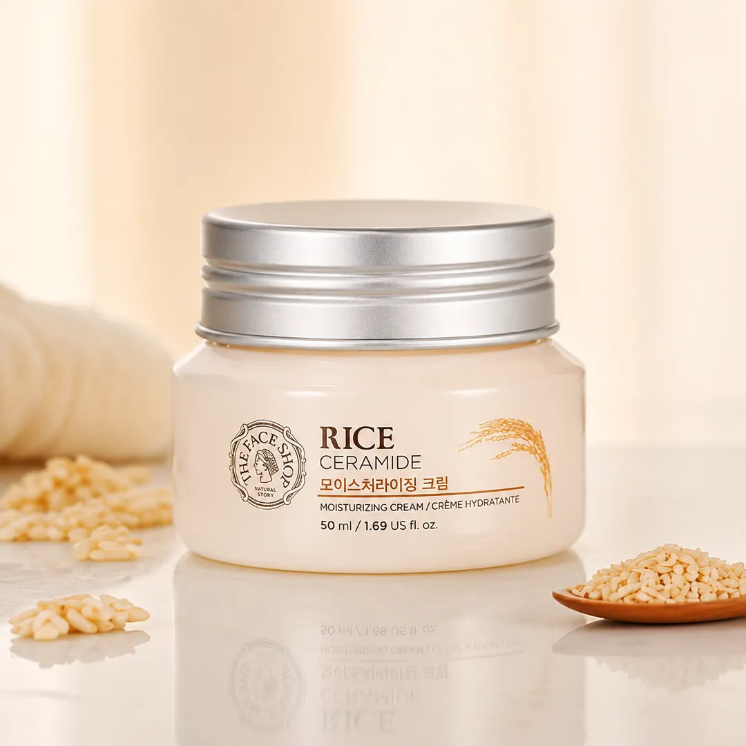 The face shop rice & ceramide moisturizing cream - 50ml