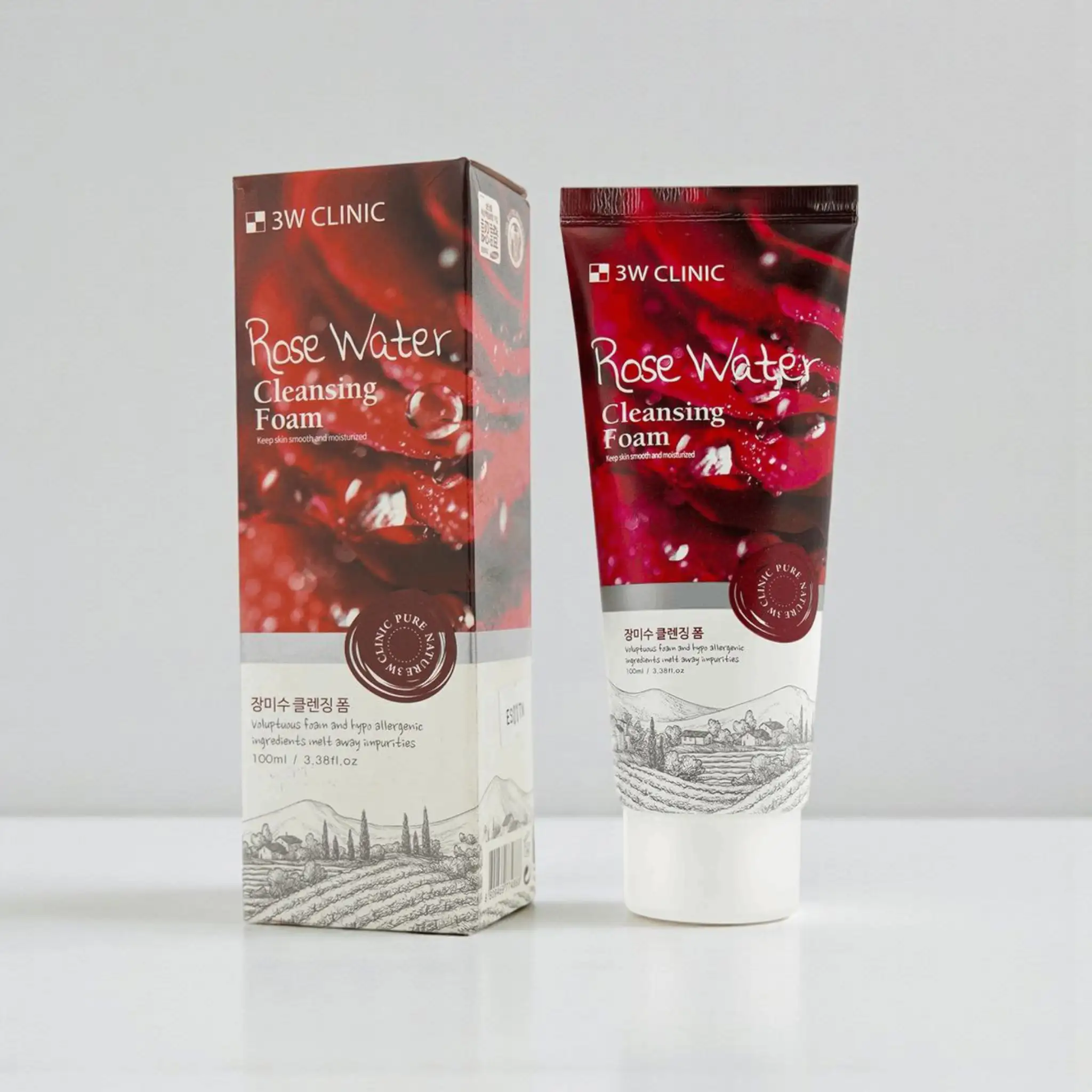 3W Clinic Rose Water Cleansing Foam - 100ml