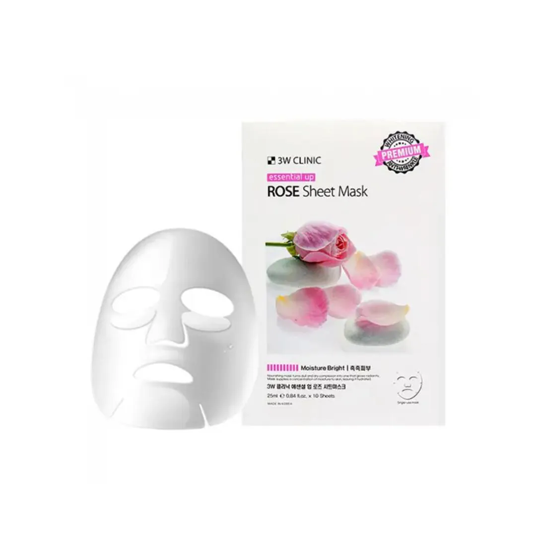 3W Clinic Essential Up Rose Sheet Mask - 25ml