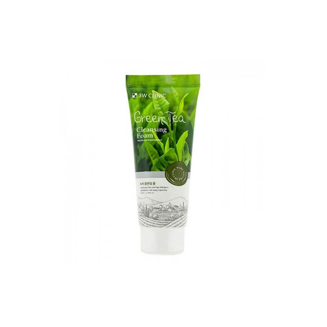 3w clinic green tea foam cleansing - 100ml