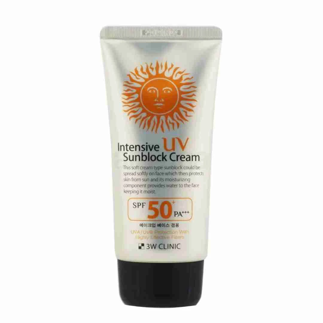 3w clinic intensive Uv sunblock cream spf50 Pa+++ - 70ml
