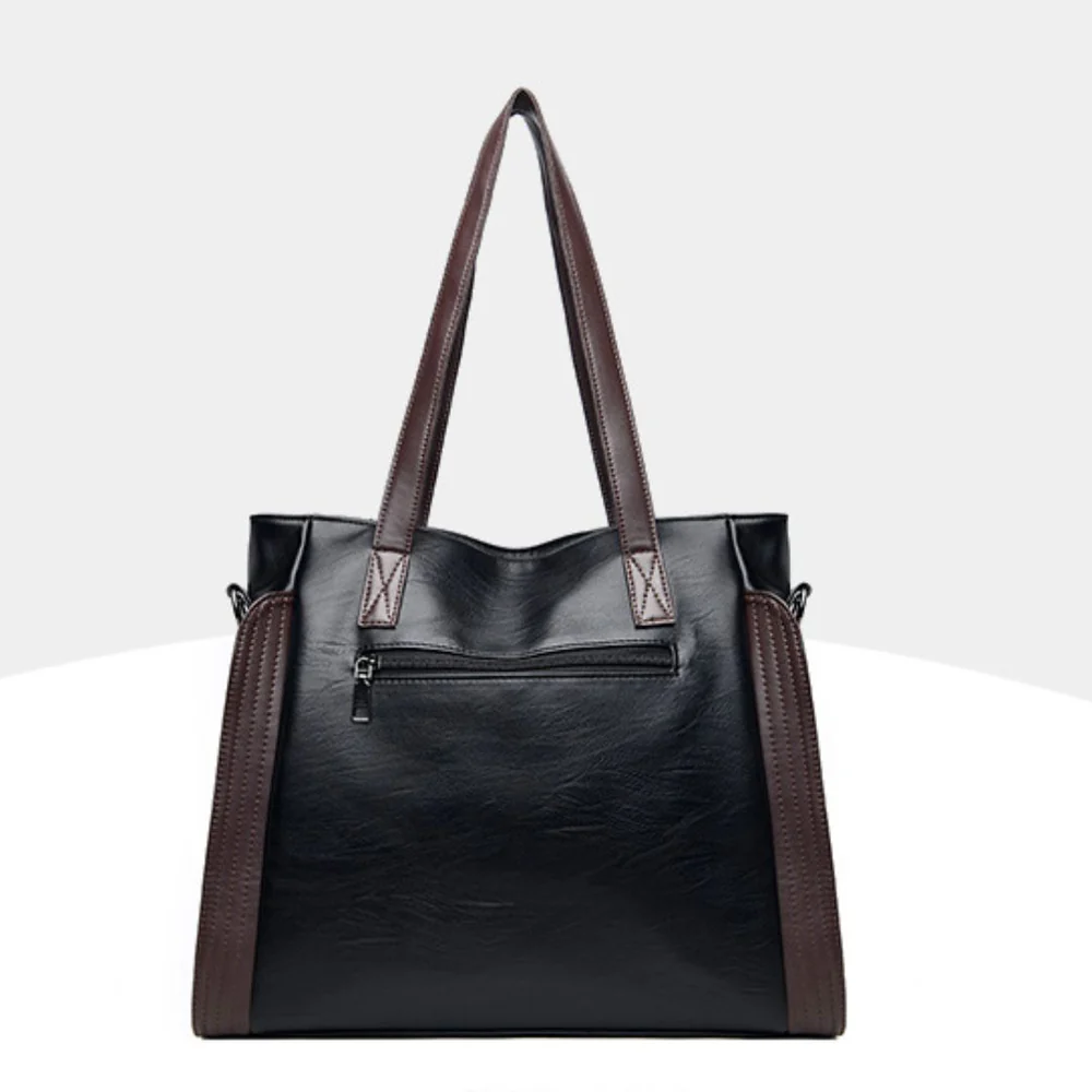 Soft Leather Large Capacity Fashion Tote Handbag